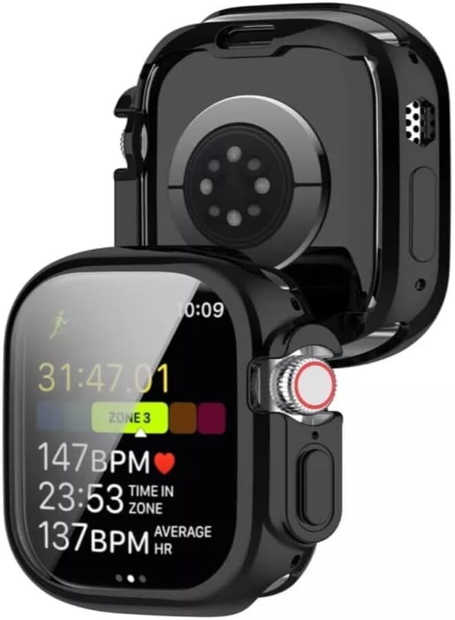 Dado TPU Full Case Protector frame Compatible with Apple Watch Series ULTRA 2 & 8 ULTRA (2022/2023) 49 mm (Black)